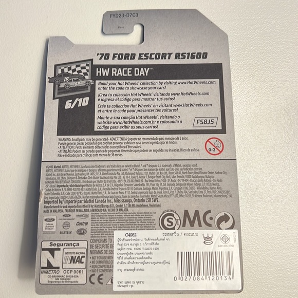 HOT WHEELS '70 FORD ESCORT RS1600 MATCHBOX - Picture 3 of 3